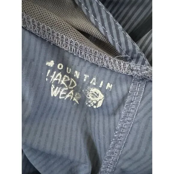 Mountain HardWear Railay Romper Womens Small Blue Striped Shorts Mesh Back - Picture 14 of 16